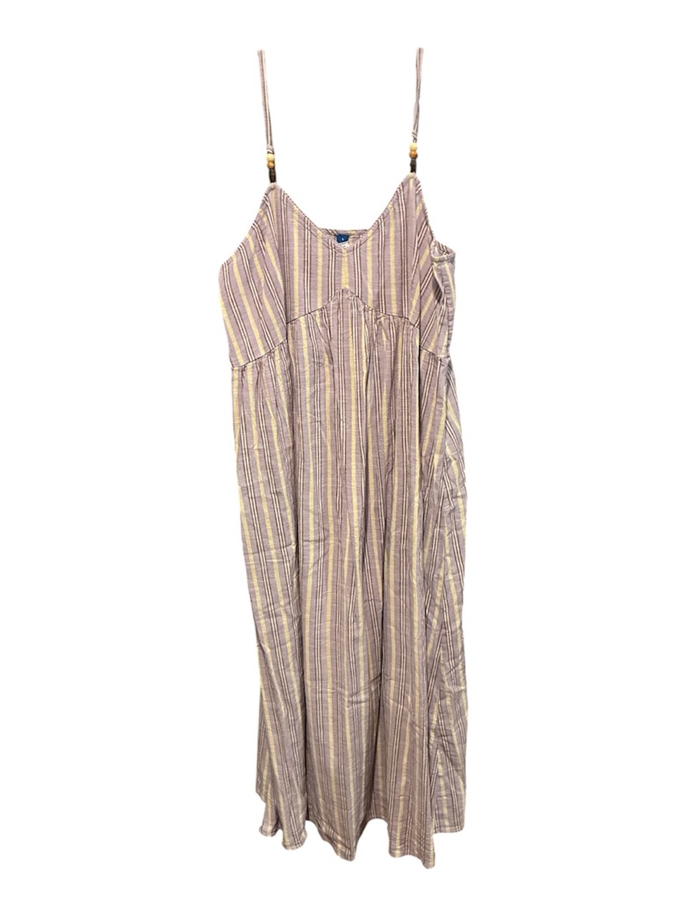 Old Navy Striped Spaghetti-Strap Maxi Dress - Purple & Cream